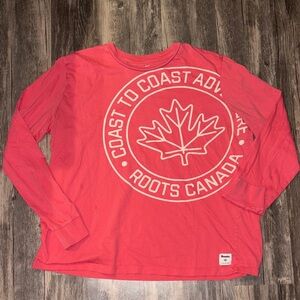 ROOTS womans long sleeve shirt XL